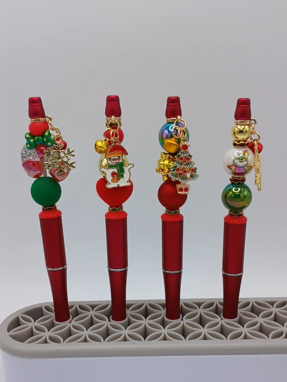 Holiday Red Beaded Charm Pen